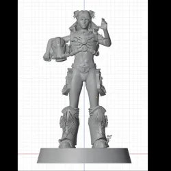 Space Janitor Mech Female Pilot
