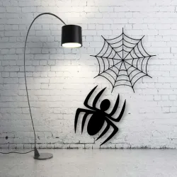 Spider and spider web wall decoration Wall Art