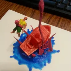 the KRAKEN (3D Benchy display)