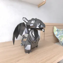 Toothless Dragon Lowpoly