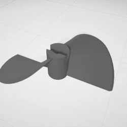 Two blades rc propeller boat