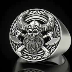 Viking skull ring
