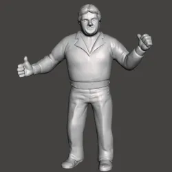 WWE WWF LJN Style Bobby the Brain Heenan Figure