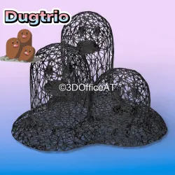 #051 Dugtrio Decor wire art Figure