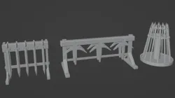28mm scale Fantasy Weapon Rack One Set