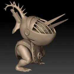Armored bird FROM HIERONYMUS BOSCH ART