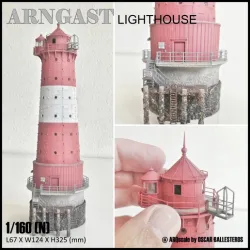 ARNGAST LIGHTHOUSE - N (160) SCALE MODEL LANDMARK