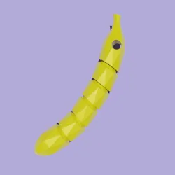 banana articulated keychain