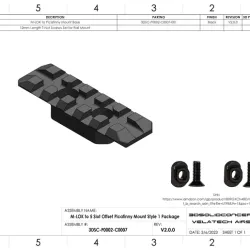 C0007 M-LOK to Picatinny Mount Package