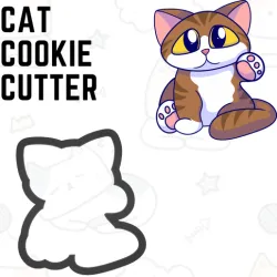 Cat shaped cookie cutter