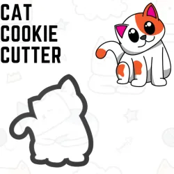 Cat shaped cookie cutter