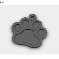 Cat Tag paw Blank