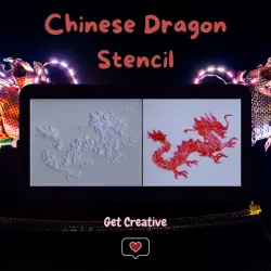 Chinese Dragon Stencil