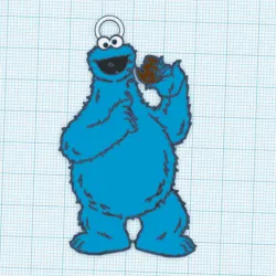 Coco the Cookie Monster Key Ring