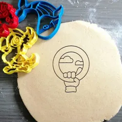 Coin Ring of Sonic The hedgehog cookie cutter + outline