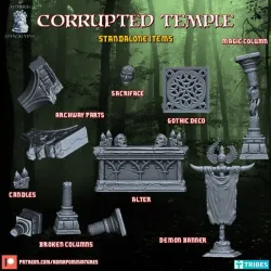 Corrupted Temple Props (pre-supported)