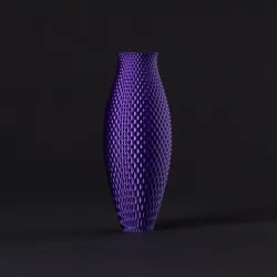 Curved Vase with Wavy Texture (vase mode)