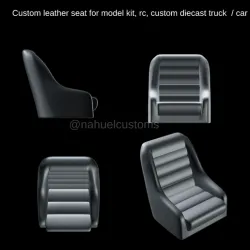 Custom leather seat for model kit, rc, custom diecast truck  / car