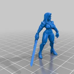 Cyberpunk - Female Android Swordsman