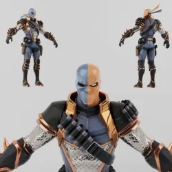 Deathstroke Lowpoly RIgged