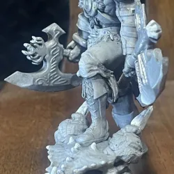 Dragon Slayer Korthan the Goliath d&d fighter warrior miniature, one piece, axe dragon slayer