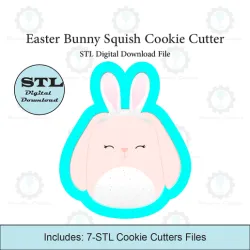 Easter Bunny Squish Cookie Cutter | STL File