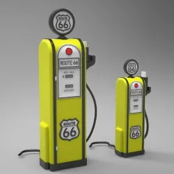 Gas Pump Route 66 - USB C Cable Holder - Charger