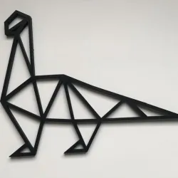 Geometric Brontosaurus Wall Art
