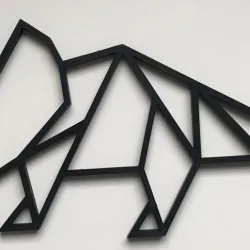 Geometric Triceratops Wall Art