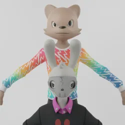 Guggimon x Janky Lowpoly Rigged