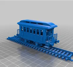 H0 open-platform wooden carriage