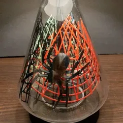 Halloween Spider Cat Table Lamp
