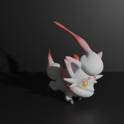 Hisuian Zorua pokemon 3D print model
