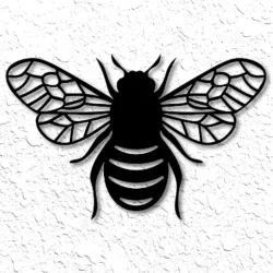 Honey Bee Wall Art bumble bee wall decor 2d