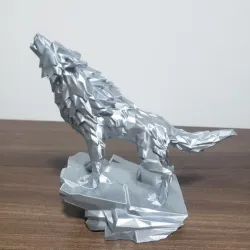 Howling Wolf Low Poly