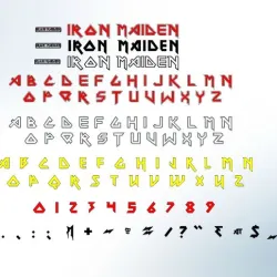 IRON MAIDEN Letters and Numbers | IRON MAIDEN Logo