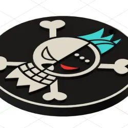 Jolly Roger Franky from One Piece pirate flag