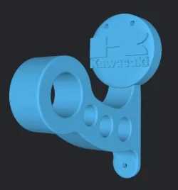 KAWASAKI MOTORCYCLE HELMET HANGER . MOTORCYCLE HELMET HANGER ,,,HELMET HANGER MOTO LOGO ,,,, FOR MOTORCYCLE HELMET EASY PRINT PRINTING WITHOUT BRACKETS READY TO PRINT
