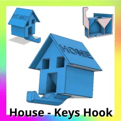 Key hook - House keys home - wall mounted