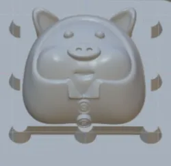 Keycap pig, base resin cast