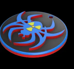 KeyRing/KeyRing Spiderman (emblem) v2 radioactive