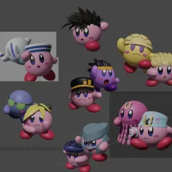 Kirby as the joestars collection