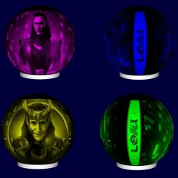 lamp sphere lithophanie loki