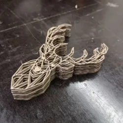 Laser Cut Layered Poly Deer by TheHappyGuy - DXF datei