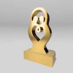 Man Woman Dancing Sculpture, Love Statue, Forever Eternal Love Couple In Love, romantic statuette, eternal dance, bodies in heart shape
