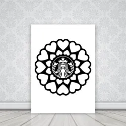 MANDALA STARBUCKS COFFEE SVG / STL