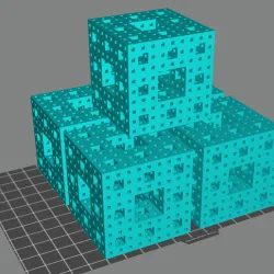 Menger Cubes in a stack for Aquariums