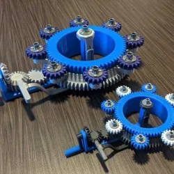 Mini Planetary Gear Menorah v2