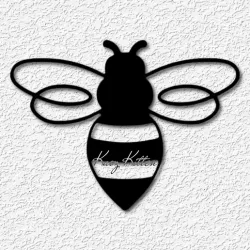 Minimalist Honey Bee Logo wall art bee wall decor