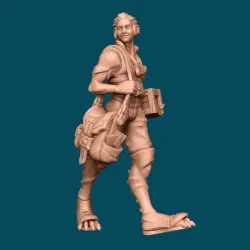 Mitchell, a werewolf postman - dnd miniature [presupported]